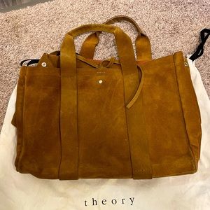 THEORY- beautiful, large suede tote bag